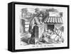 The Pig and the Peasant, 1863-John Tenniel-Framed Stretched Canvas