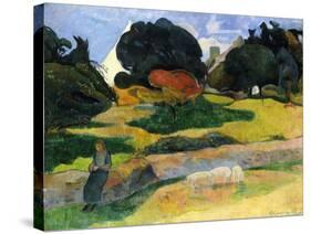 The Pig Field-Paul Gauguin-Stretched Canvas