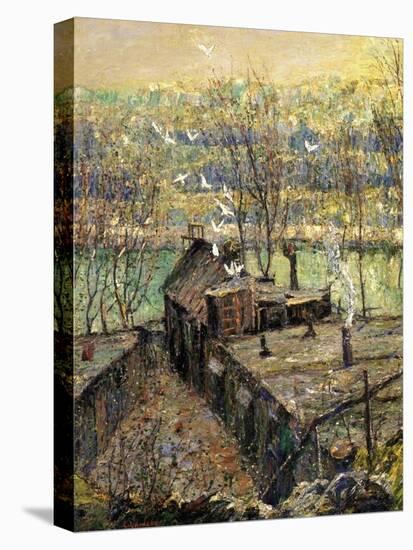 The Pigeon Coop, C.1916-Ernest Lawson-Stretched Canvas