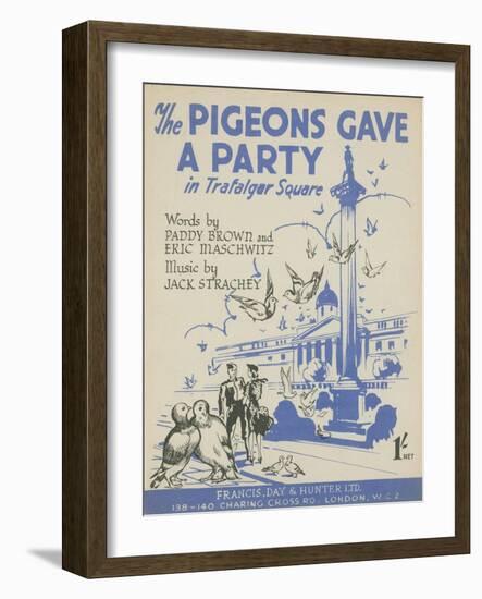 The Pigeons Gave a Party in Trafalgar Square-null-Framed Premium Giclee Print