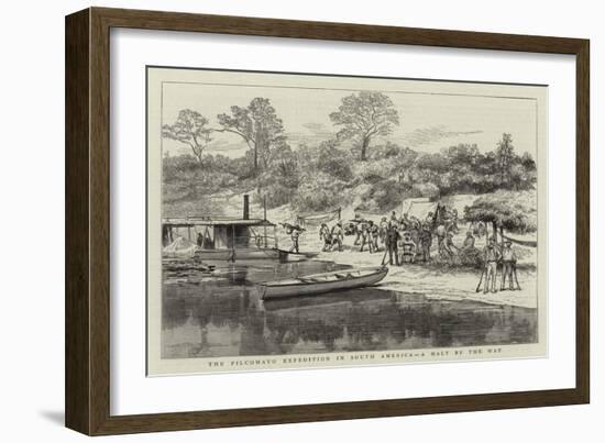 The Pilcomayo Expedition in South America, a Halt by the Way-null-Framed Giclee Print