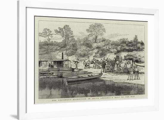 The Pilcomayo Expedition in South America, a Halt by the Way-null-Framed Giclee Print