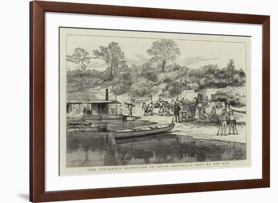 The Pilcomayo Expedition in South America, a Halt by the Way-null-Framed Giclee Print