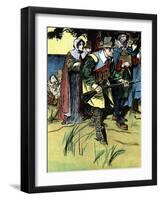 The Pilgrim Fathers after Arriving in America, 1620-null-Framed Giclee Print