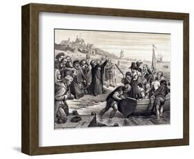 The Pilgrim Fathers Leaving Delft Haven on their Voyage to America, July 1620-Charles West Cope-Framed Giclee Print