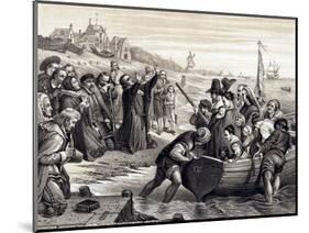 The Pilgrim Fathers Leaving Delft Haven on their Voyage to America, July 1620-Charles West Cope-Mounted Giclee Print