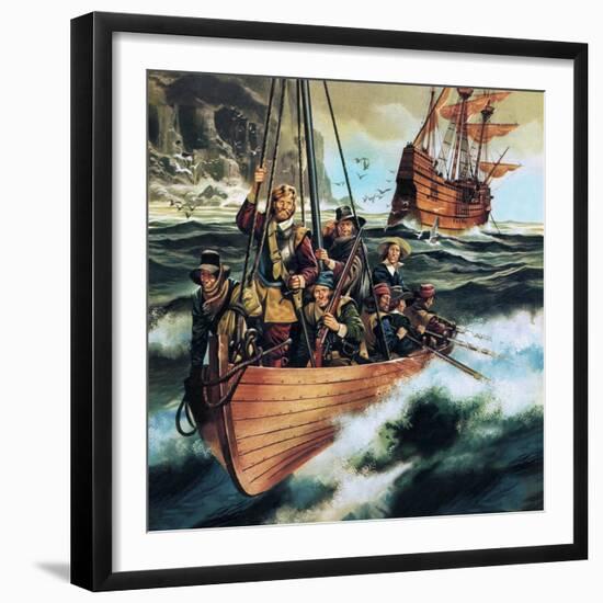 The Pilgrim Fathers: Men of the 'Mayflower'-Ron Embleton-Framed Giclee Print