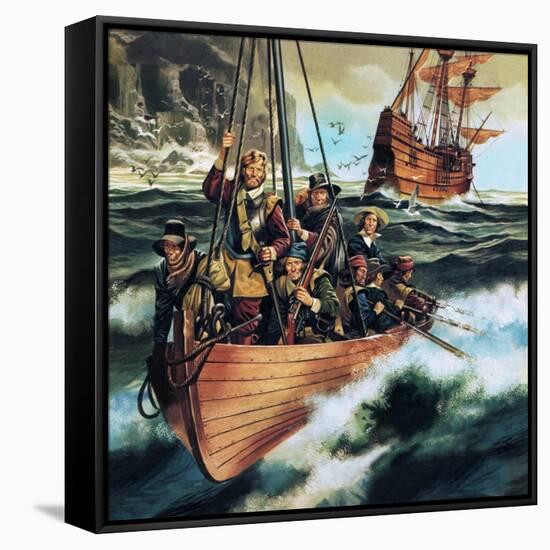 The Pilgrim Fathers: Men of the 'Mayflower'-Ron Embleton-Framed Stretched Canvas
