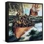 The Pilgrim Fathers: Men of the 'Mayflower'-Ron Embleton-Framed Stretched Canvas