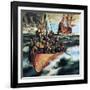 The Pilgrim Fathers: Men of the 'Mayflower'-Ron Embleton-Framed Giclee Print