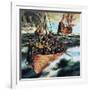 The Pilgrim Fathers: Men of the 'Mayflower'-Ron Embleton-Framed Giclee Print