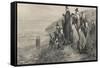 The Pilgrim Fathers Watch the Mayflower Sail Home to England-A.w. Bayers-Framed Stretched Canvas