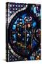 The Pilgrim Leaves Jerusalem for Jericho, Stained Glass, Chartres Cathedral, France, 1205-1215-null-Stretched Canvas