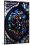 The Pilgrim Leaves Jerusalem for Jericho, Stained Glass, Chartres Cathedral, France, 1205-1215-null-Mounted Photographic Print