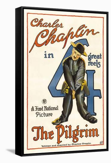 The Pilgrim Movie Charlie Chaplin Poster Print-null-Framed Stretched Canvas
