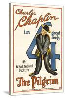 The Pilgrim Movie Charlie Chaplin Poster Print-null-Stretched Canvas