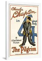 The Pilgrim Movie Charlie Chaplin Poster Print-null-Framed Poster