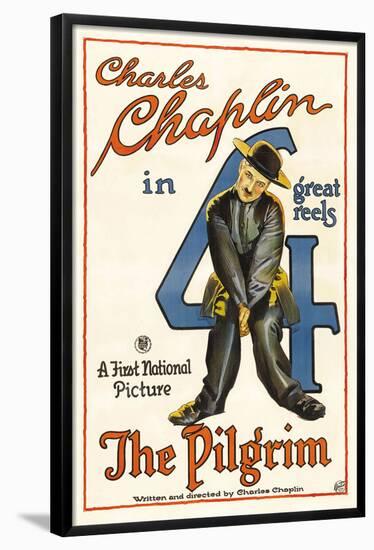 The Pilgrim Movie Charlie Chaplin Poster Print-null-Framed Poster