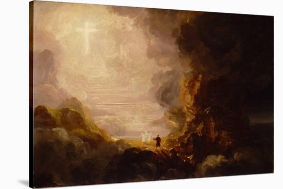The Pilgrim of the Cross at the End of His Journey, C. 1846-48 (Oil on Canvas)-Thomas Cole-Stretched Canvas