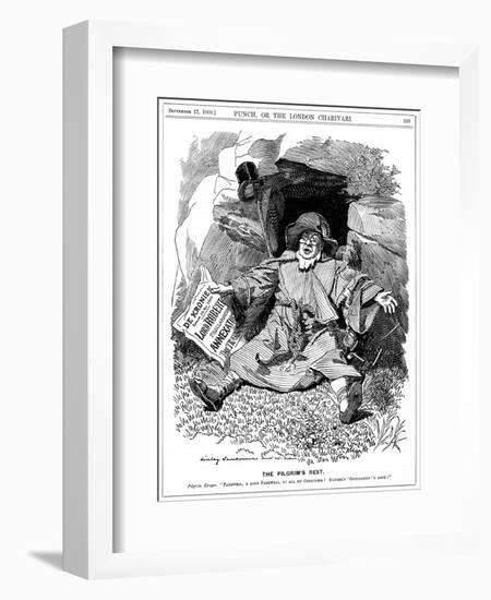 The Pilgrim's Rest, Caricature Af Paul Kruger, South African Politician, 1900-Edward Linley Sambourne-Framed Giclee Print