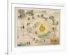 The Pilgrim's Route Map from the Gate-null-Framed Art Print