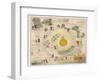 The Pilgrim's Route Map from the Gate-null-Framed Art Print