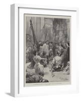 The Pilgrimage of the Holy Year, Pilgrims at the Shrine of Our Lady of the Rosary at Pompeii-G.S. Amato-Framed Giclee Print