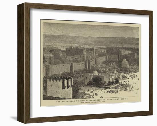 The Pilgrimage to Mecca, Encampment of Pilgrims at Medina-null-Framed Giclee Print