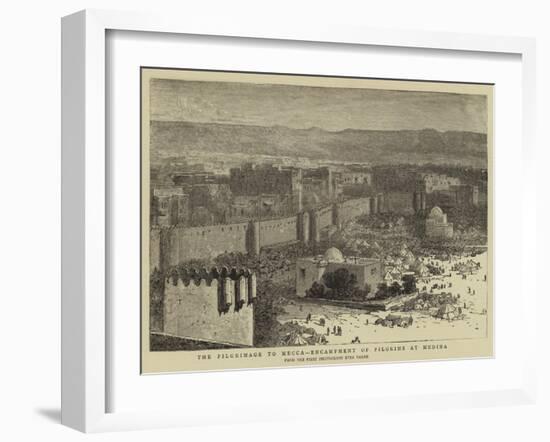 The Pilgrimage to Mecca, Encampment of Pilgrims at Medina-null-Framed Giclee Print