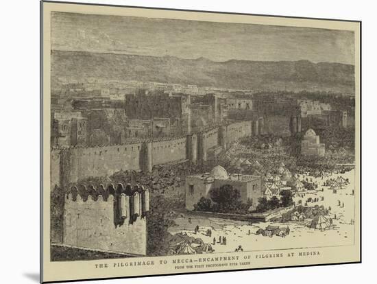 The Pilgrimage to Mecca, Encampment of Pilgrims at Medina-null-Mounted Giclee Print