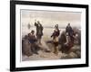 The "Pilgrims" Give Thanks to God for Their Safe Voyage after Landing in New England-G.h. Boughton-Framed Art Print