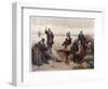 The "Pilgrims" Give Thanks to God for Their Safe Voyage after Landing in New England-G.h. Boughton-Framed Art Print