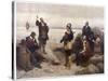 The "Pilgrims" Give Thanks to God for Their Safe Voyage after Landing in New England-G.h. Boughton-Stretched Canvas