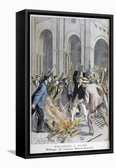 The Pillage of Saint Joseph, Paris, 1899-Henri Meyer-Framed Stretched Canvas