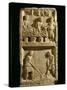 The Pillar of the Farmer, Relief Depicting a Fruit Market and Two Farmers Tilling the Soil-null-Stretched Canvas