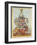 The Pillar of the State, or John Bull Overloaded, after Cruikshank in 1819, 1827-Henry Heath-Framed Premium Giclee Print