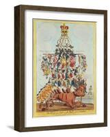 The Pillar of the State, or John Bull Overloaded, after Cruikshank in 1819, 1827-Henry Heath-Framed Giclee Print