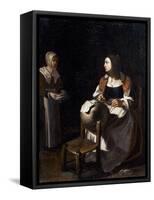 The Pillow-Lace Maker-Michael Sweerts-Framed Stretched Canvas