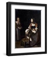 The Pillow-Lace Maker-Michael Sweerts-Framed Giclee Print