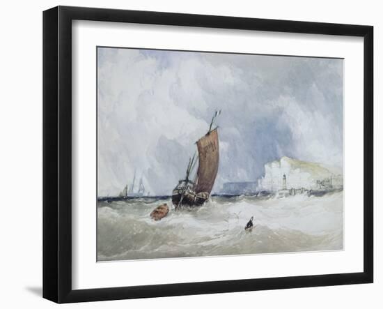 The Pilot Boat Off Fecamp, Normandy-Charles Burton Barber-Framed Giclee Print