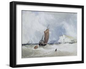 The Pilot Boat Off Fecamp, Normandy-Charles Burton Barber-Framed Giclee Print