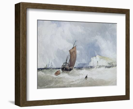 The Pilot Boat Off Fecamp, Normandy-Charles Burton Barber-Framed Giclee Print