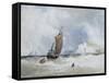 The Pilot Boat Off Fecamp, Normandy-Charles Burton Barber-Framed Stretched Canvas