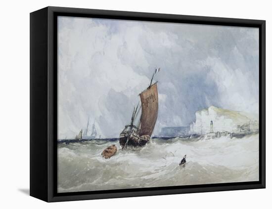 The Pilot Boat Off Fecamp, Normandy-Charles Burton Barber-Framed Stretched Canvas