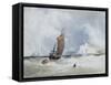 The Pilot Boat Off Fecamp, Normandy-Charles Burton Barber-Framed Stretched Canvas