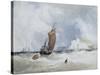 The Pilot Boat Off Fecamp, Normandy-Charles Burton Barber-Stretched Canvas