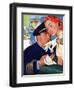 The Pilot Hated Stewardesses - Saturday Evening Post "Leading Ladies", May 15, 1954 pg.36-Robert Meyers-Framed Premium Giclee Print