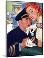 The Pilot Hated Stewardesses - Saturday Evening Post "Leading Ladies", May 15, 1954 pg.36-Robert Meyers-Mounted Giclee Print