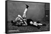 The Pin: Russian Wrestlers-null-Framed Stretched Canvas