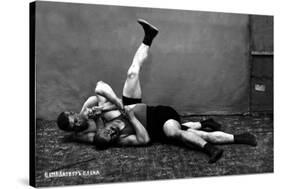 The Pin: Russian Wrestlers-null-Stretched Canvas